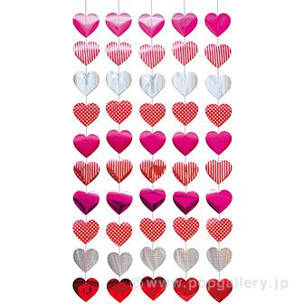 カラフルハートコード（ピンク）画像