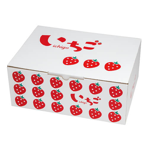 イラストいちご平詰め３００ｇ４Ｐ　２段ＢＯＸ画像