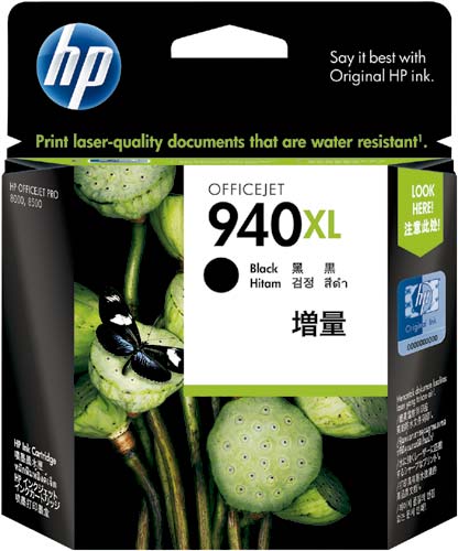 純正インク　ＨＰ９４０ＸＬ（Ｃ４９０６ＡＡ）　黒画像