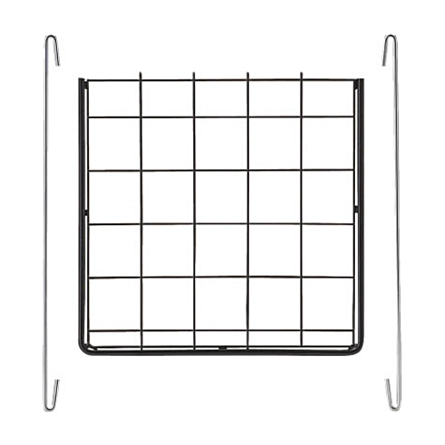 ﾒｯｼｭ棚板(ｽﾃｰ付) 255×260mm 黒 1枚