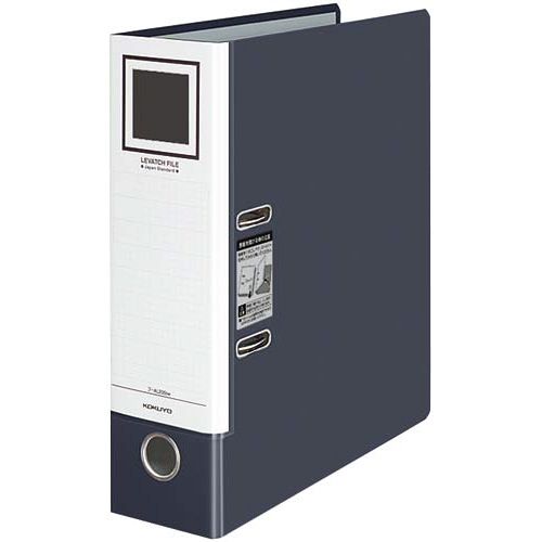 レバッチファイル　Ａ４縦　背幅９３ｍｍ　濃灰　５冊画像