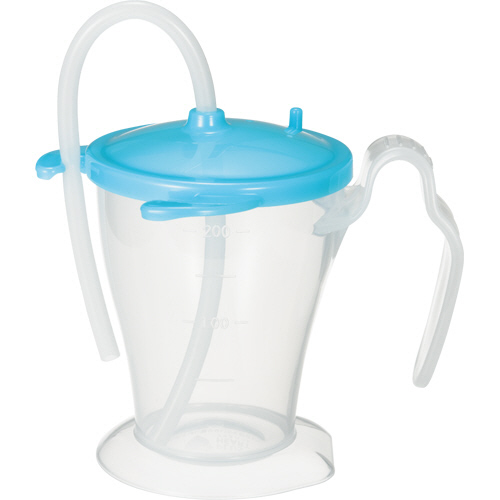 ﾌﾟﾗｽﾊｰﾄ ﾍﾞｯﾄﾞ柵にも掛けられる ｽﾄﾛｰｶｯﾌﾟ ﾌﾞﾙｰ 250mL 1個画像