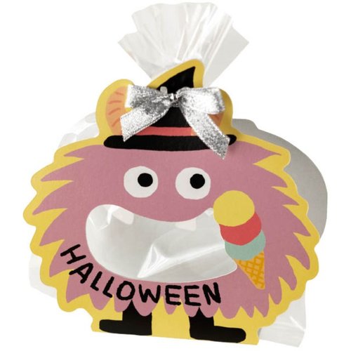 ハロウィンカバーバッグセット-3(10枚) ヘッズ 色とりどりのカバーが重なり、スタッキングされた様子