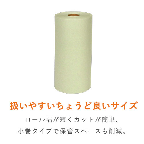 ロール幅が短く小巻タイプのボーガスペーパー緩衝材