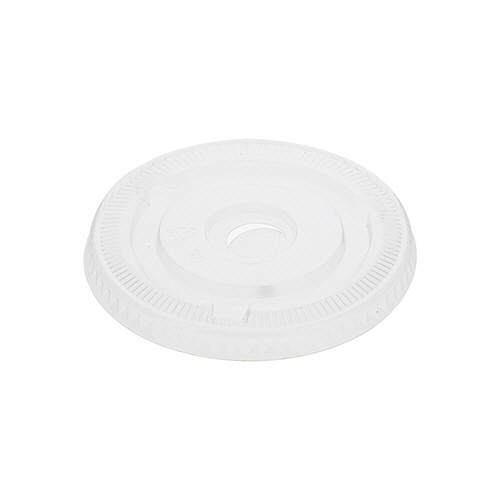 透明ｶｯﾌﾟ A-PET 平蓋 口径98mm C穴付き 1ｾｯﾄ(1000個:50個×20ﾊﾟｯｸ)