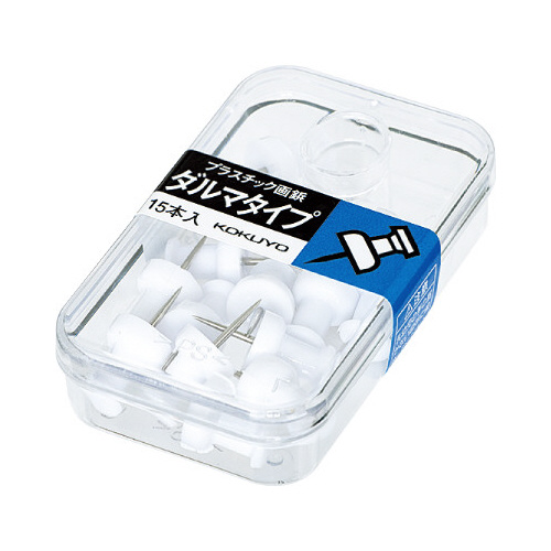 プラスチック画鋲　ダルマタイプ　１５本　白画像