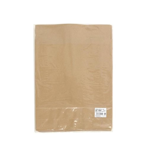 梱包用品 32-1493 宅配袋 未晒 260×80×320 10枚入 ササガワ 厚手の茶色い袋が並んでいる状態