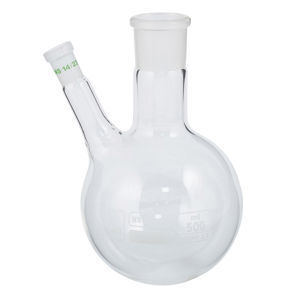 二つ口丸フラスコ　500mL画像
