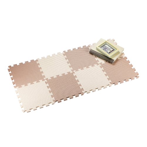 パズルマット やわらかジョイントカラーマット 8枚組 ジョイントマット モンブラン