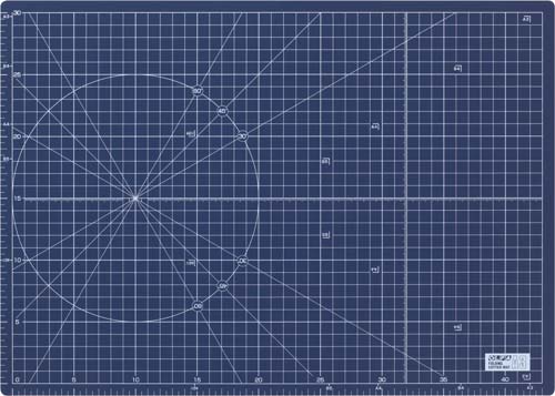 ふたつ折りカッターマットＡ３ネイビー画像