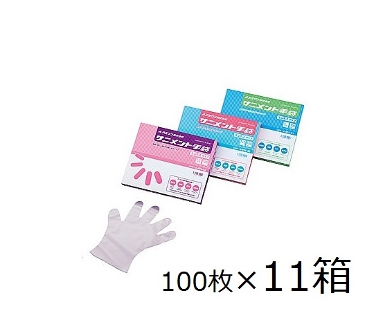 ラボランサニメント手袋（PE・厚手タイプ）　エンボス付　L　10箱+1箱画像