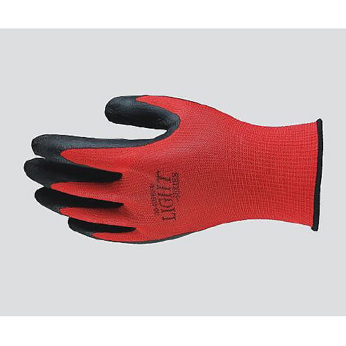 天然ゴム背抜き手袋　１３ゲージ　レッド　Ｍ　１双画像