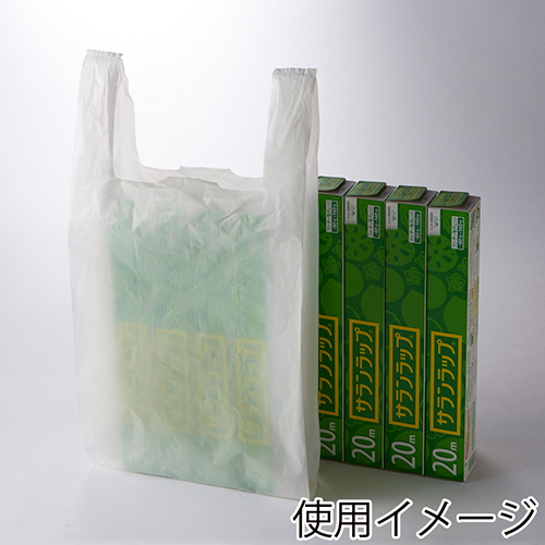 商品のお持ち帰りに！乳白色のレジ袋