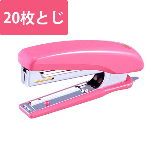 ホッチキス　20枚とじ　ピンク　1個画像