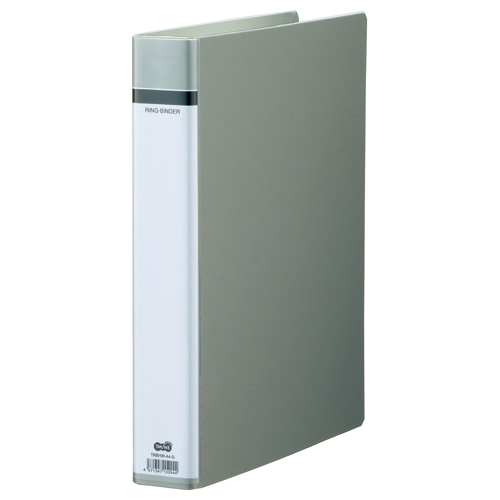 30穴ﾊﾞｲﾝﾀﾞｰ(貼り表紙) A4ﾀﾃ 130枚収容 背幅51mm ｸﾞﾚｰ 1冊画像