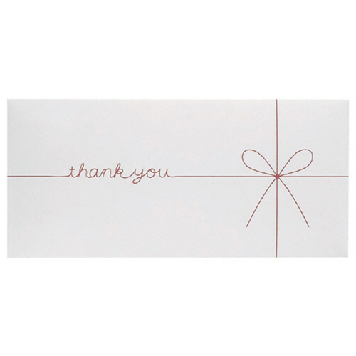 ｷﾞﾌﾄ券袋 thank you ﾎﾜｲﾄ 1ｾｯﾄ(25枚:5枚×5ﾊﾟｯｸ)画像