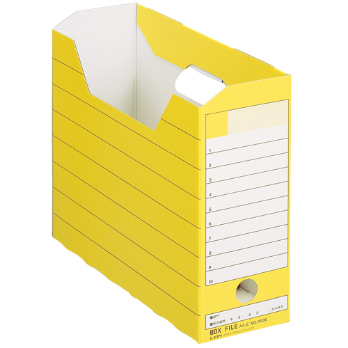 ﾎﾞｯｸｽﾌｧｲﾙ ﾀﾞﾝﾎﾞｰﾙ製 A4ﾖｺ 背幅105mm 黄 1冊画像