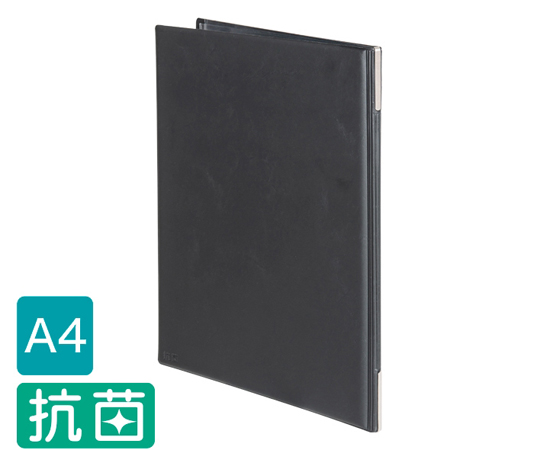 アーバンメニュー抗菌タイプ　A4サイズ　4P　黒画像