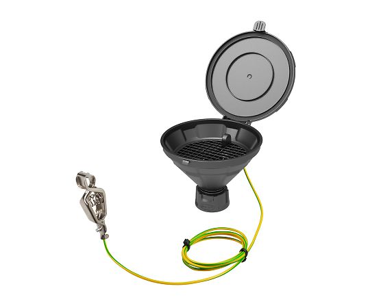 廃液回収用ロート（導電タイプ）　フタ、ふるい　GL45画像