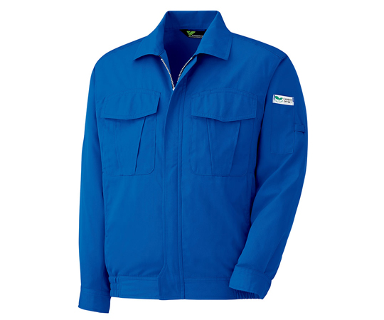 春夏作業服 帯電防止JIS適合 ベルデクセル 男女長袖ペアブルゾン ロイヤルブルー LL画像