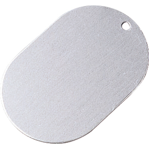 緑十字 ｽﾃﾝﾚｽ札-A ｽﾃﾝﾚｽ無地小判札 55×36×0.8t 10枚1組 1ﾊﾟｯｸ(10枚)画像