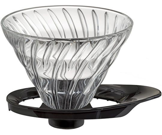 V60 耐熱ガラス透過ドリッパー 02 ブラック画像