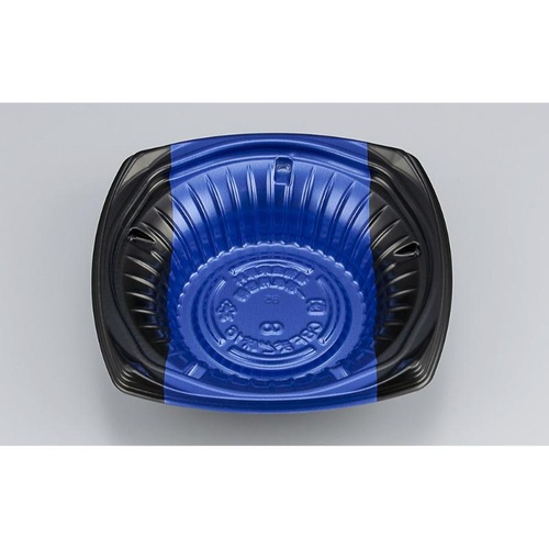 シーピー化成 どんぶり容器 CBFまど味16 ボーダ青 本体画像