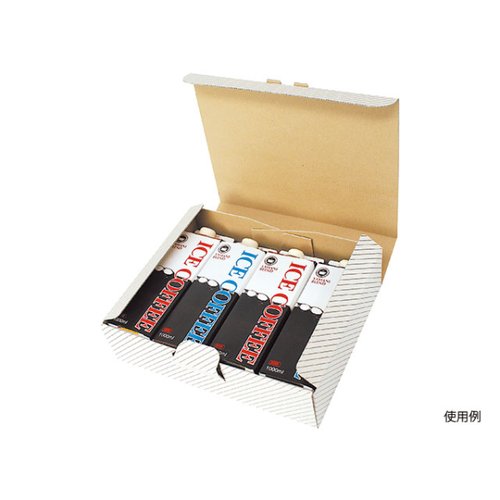 ギフト箱 COT-151 パームリキッド4本入 一体式 ヤマニパッケージ 正面から見たギフト箱のデザインと形状