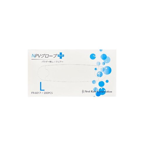 塩ビ手袋 NPVグローブPLUS Lサイズ ファーストレイト画像