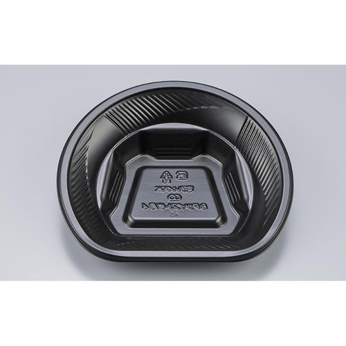 シーピー化成 どんぶり容器 BFツイスト半月4 黒 本体画像