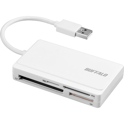 USB2.0 ﾏﾙﾁｶｰﾄﾞﾘｰﾀﾞｰ/ﾗｲﾀｰ ｹｰﾌﾞﾙ収納ﾓﾃﾞﾙ ﾎﾜｲﾄ 1個画像