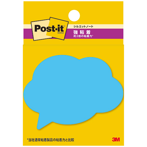 ﾎﾟｽﾄ･ｲｯﾄ 強粘着ｼﾙｴｯﾄﾉｰﾄ 50×69mm ﾌｷﾀﾞｼ1 1ﾊﾟｯｸ(3冊)画像