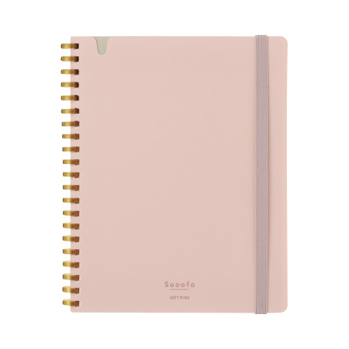 ソフトリングノートスーファ方眼罫Ｂ６変形８０枚桃画像