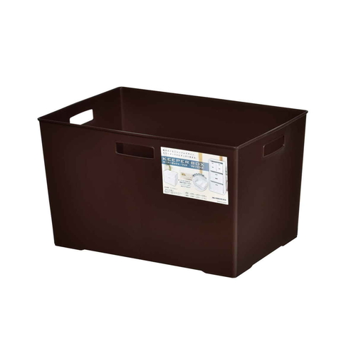 収納ボックス　キーパーBOXワイド　深型　BR　ブラウン画像