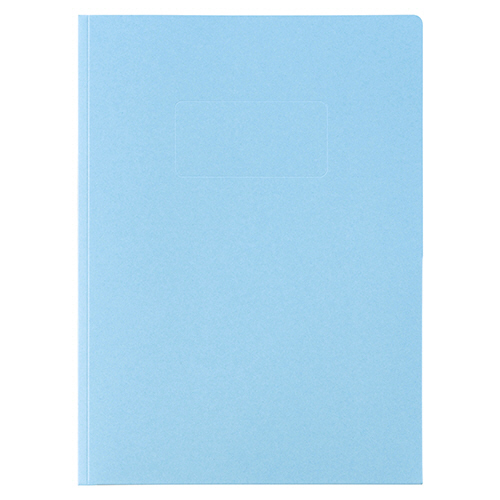 ｶﾗｰﾎﾟｹｯﾄﾎﾙﾀﾞｰ(紙製) 2つ折りﾀｲﾌﾟA4(見開きA3判) ﾌﾞﾙｰ 1冊画像