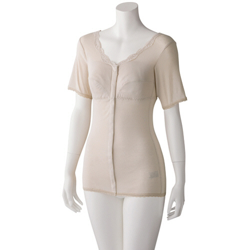 ｿﾌﾄｶｯﾌﾟ付 3分袖ﾎｯｸｼｬﾂ ﾍﾞｰｼﾞｭ L 1着画像