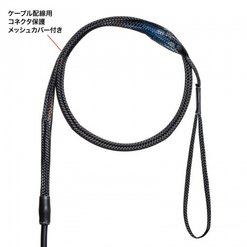 コード集合型光ファイバケーブル　SC×2-SC×2　200m　シングルモード　1本 束ねられた光ファイバケーブルの全体像、外装に印刷された詳細情報が見える状態