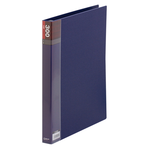 名刺ﾎﾙﾀﾞｰ A4ﾀﾃ 30穴 300ﾎﾟｹｯﾄ ﾖｺ入れ 青 1ｾｯﾄ(5冊)画像