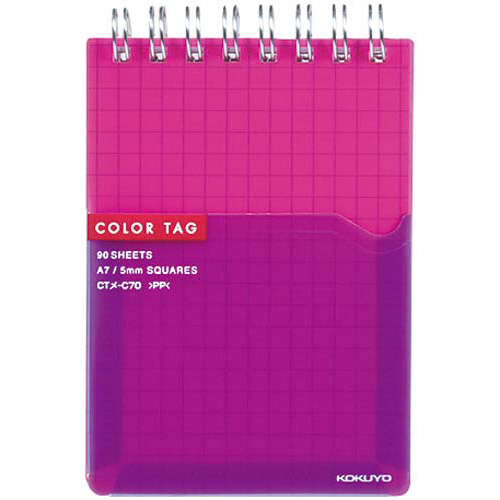 ツインリングメモＡ７＜カラータグ＞ピンク画像