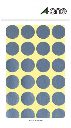 カラーラベル　丸型　２０ｍｍ径　銀画像