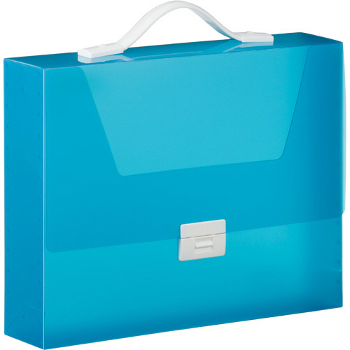 ｼﾝﾌﾟﾘｰｽﾞ ｷｬﾘﾝｸﾞｹｰｽ ｸﾞﾘｯﾌﾟﾀｲﾌﾟ(透明) A4 収納幅70mm 青 1個画像