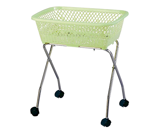 脱衣カゴ キャスター付き グリーン 560×420×570mm画像