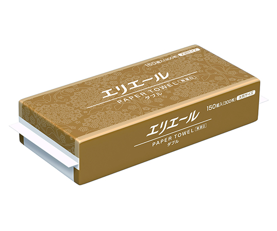 ペーパータオル（無漂白ダブル大判）2枚重ね　230×248mm　300枚×25袋画像