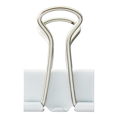 ﾀﾞﾌﾞﾙｸﾘｯﾌﾟ 中 口幅25mm ﾎﾜｲﾄ 1箱(10個)画像