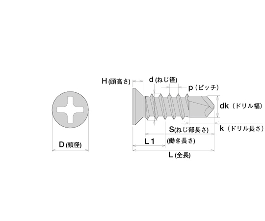 ランスタッチ　ジャックポイントD6　サラ(三価ユニクロ)　4×13　1000本入 商品が整然と並ぶ状態でパッケージが横向きに配置されている様子