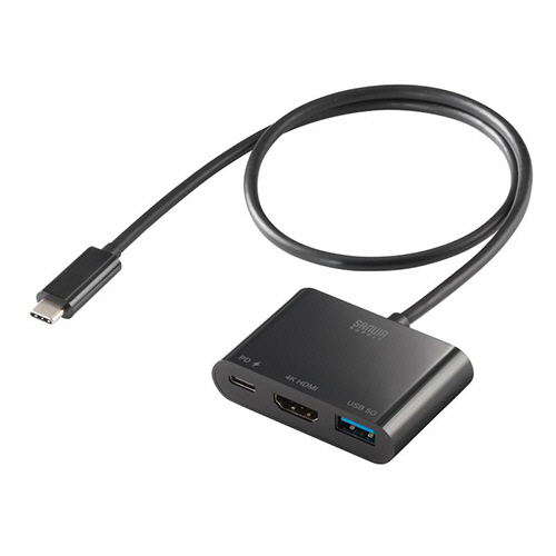 USB　Type　C-HDMI変換アダプタ(4K・PD対応・USBハブ付)　1個