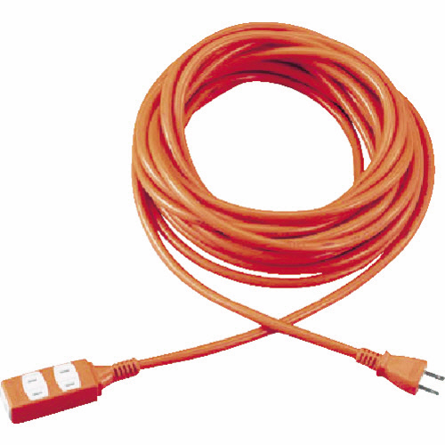 ｿﾌﾄﾀｲﾌﾟﾌﾟﾗｸﾞ 3個口ﾀｯﾌﾟ型 10m ｵﾚﾝｼﾞ 1本画像