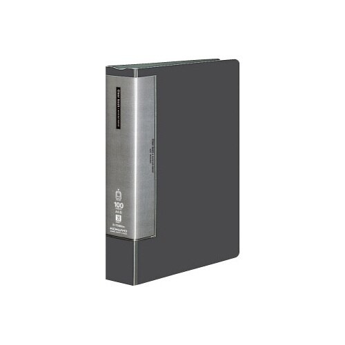 クリヤーブックＷＣ　固定式Ａ４タテ１００枚濃灰画像