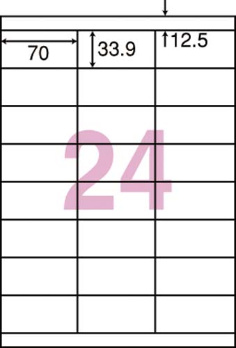 ｎａｎａラベルシンプルパック２４面上下余白５００枚画像