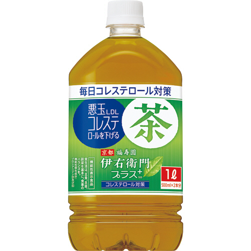 伊右衛門ﾌﾟﾗｽ ｺﾚｽﾃﾛｰﾙ対策 1L ﾍﾟｯﾄﾎﾞﾄﾙ 1ｹｰｽ(12本)画像